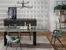 1 x GALLOTTI & RADICE 'Dolm' 2.4-Metre Luxury Dining Table With Painted Glass Top - RRP £3,645