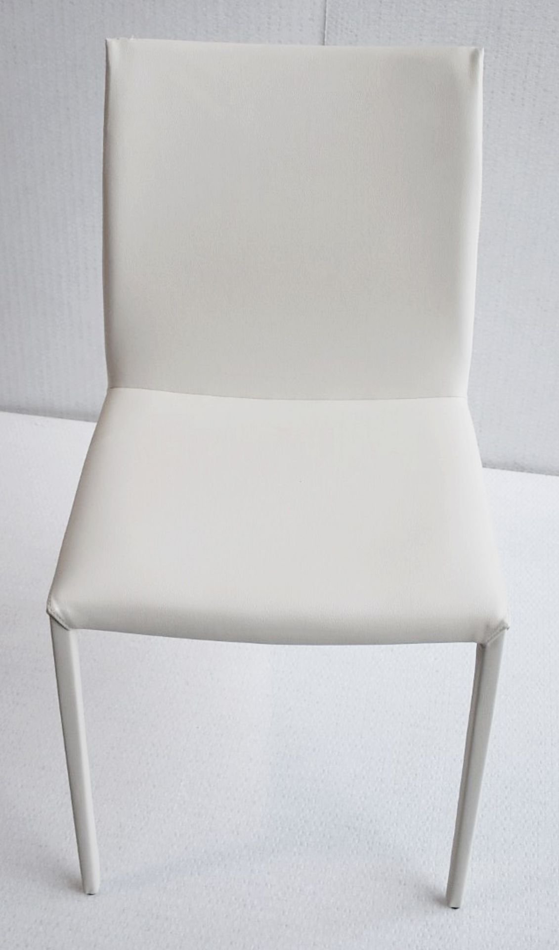 1 x CATTELAN ITALIA 'Norma' Designer Fully Upholstered Chair in a Pale Premium Leather - Image 9 of 9
