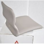 1 x CATTELAN ITALIA Designer Leather Upholstered Seat For Victor Stool, in Light Taupe