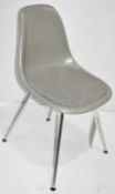 1 x VITRA Eames DSX Designer Fibreglass Chair in Grey - Original RRP £615.00