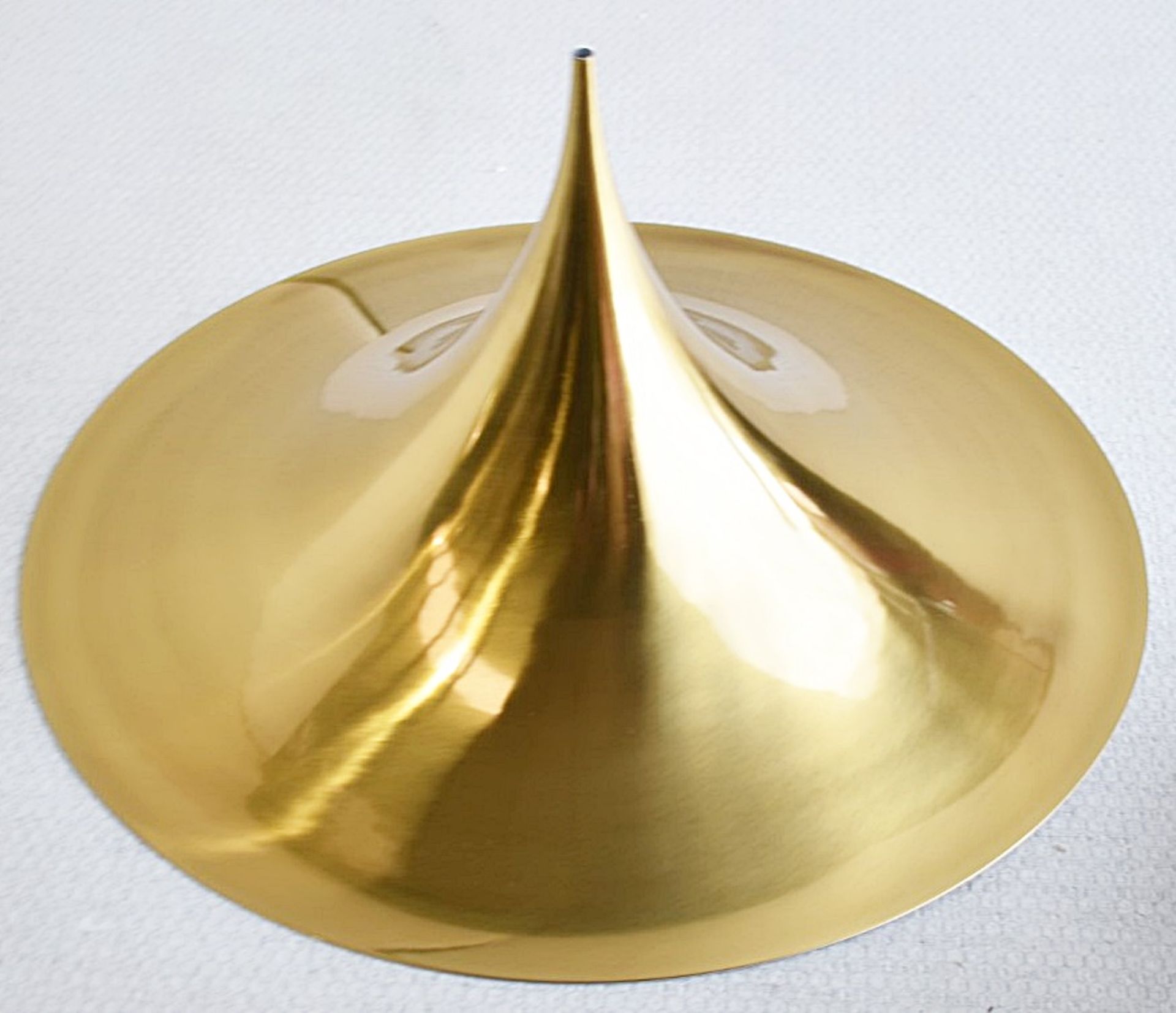 1 x GUBI 'Semi' Designer 60cm Metal Pendant Light Fitting in Polished Brass - Original Price £540.00 - Image 2 of 12