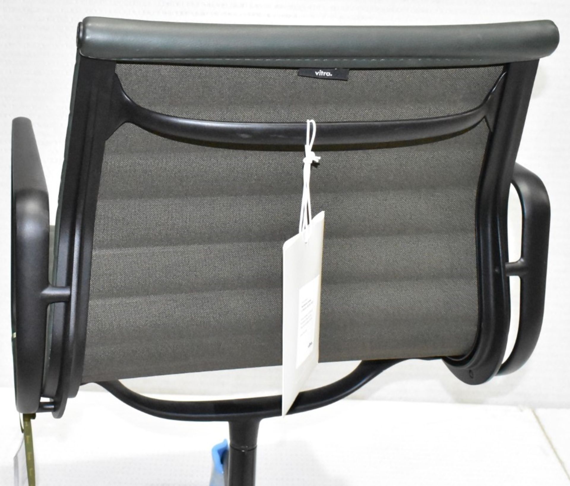 1 x VITRA / EAMES 'EA 108 Aluminium' Designer Soft Leather Upholstered Office Swivel Armchair - - Image 3 of 10