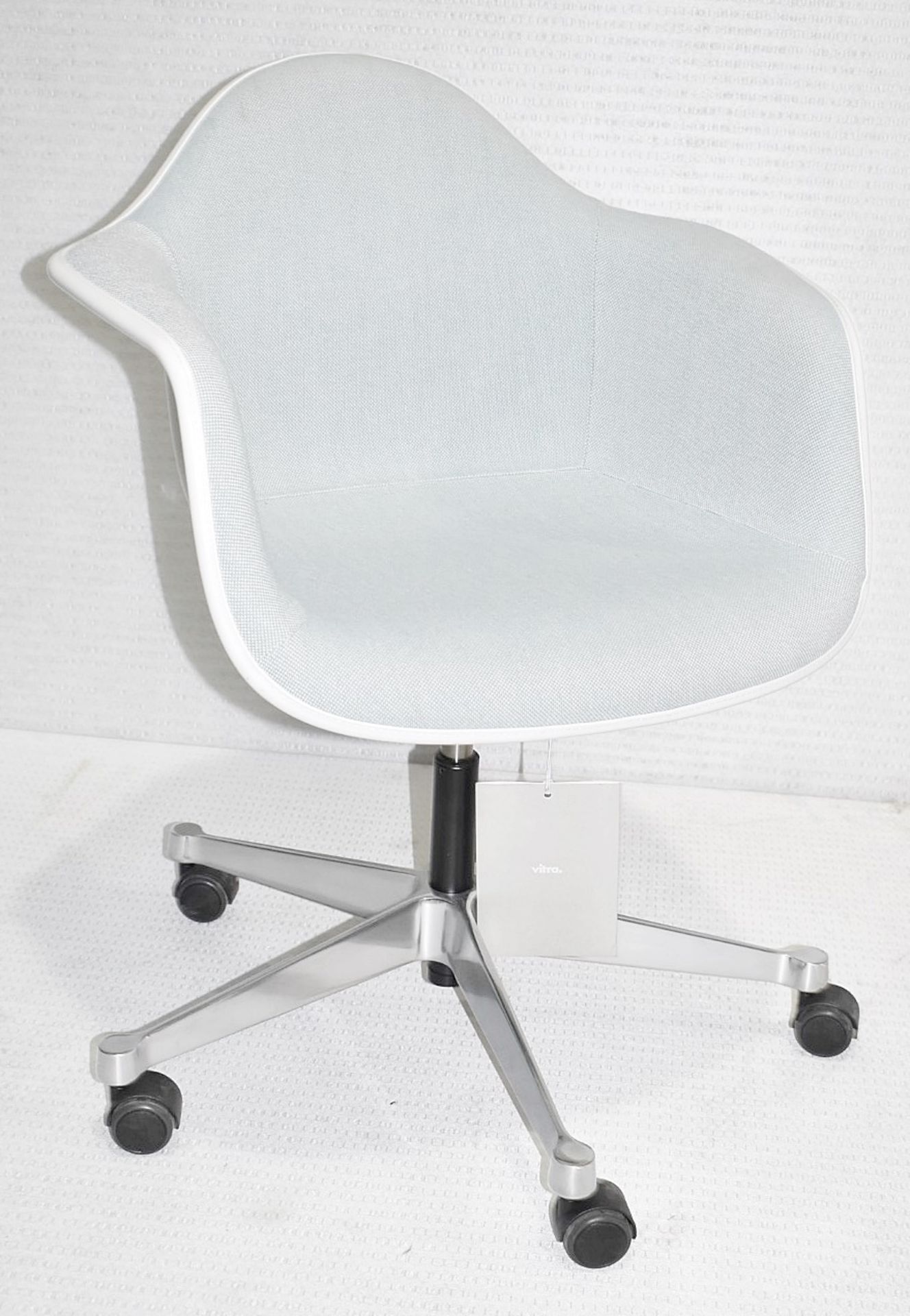 1 x VITRA / EAMES 'DAW Plastic' Designer Upholstered Armchair with Castor Base - RRP £985.00