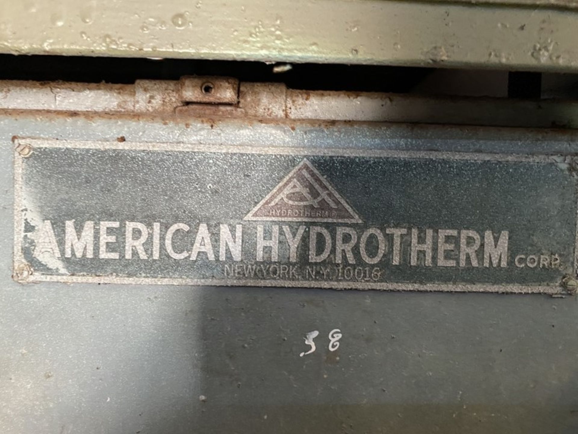 American Hydrotherm Horizontal Hot Oil heater. Horizontal tubes and tank, natural gas fired. Rated - Image 6 of 7