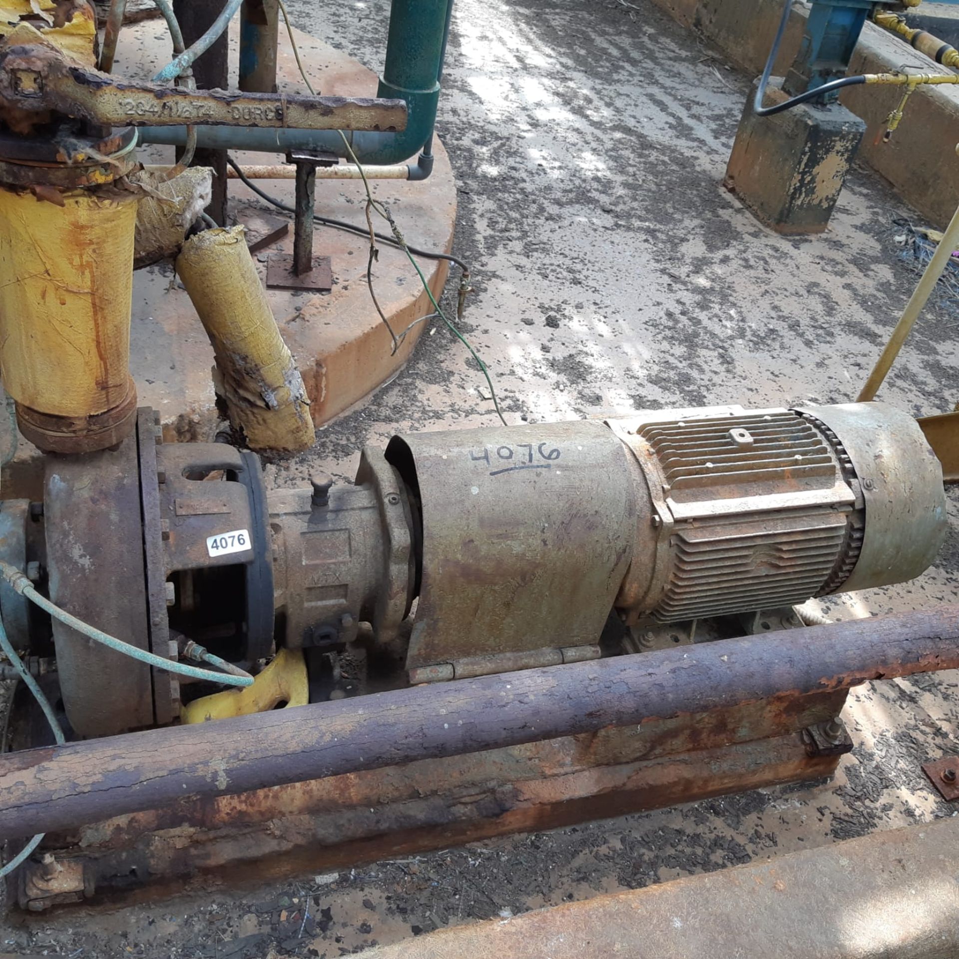 Goulds Monel Centrifugal pump. Approx. 2.5 x 1.5 - 8. With approx. 5 HP motor.