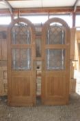 Lot (2) of oak doors-H219x71
