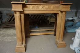 Oak fireplace-H148x165