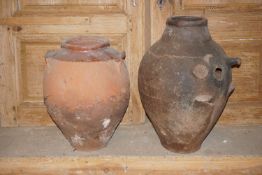 Pair of terracotta jugs-H47-40