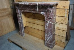 Belgian red marble fireplace-H120x148x30