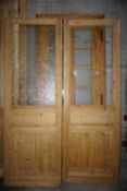 Lot (2) of pine doors-H239x86