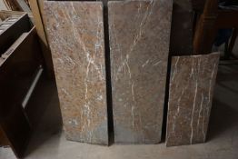 Lot (7) of marble-