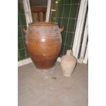 Lot (2) of terracotta pots-H65-33