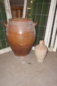 Lot (2) of terracotta pots-H65-33