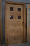 Oak entry door + framework-H245x124