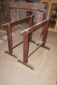 Pair of oak easels-H85x110