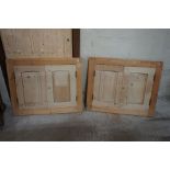 Pair of pine cupboards-H78x94