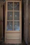 Pin door with stained glass-H222x84
