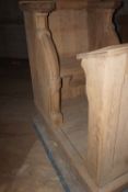 Oak neo-Gothic bench-H118x123x87