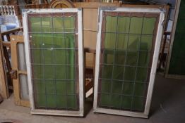 Pair of windows/stained glass-H135x70
