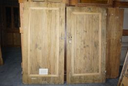 Lot (2) of oak doors-H197x100