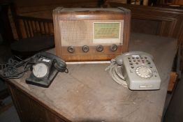 Radio + lot (2) phones-