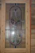 Pin door with stained glass-H193x73