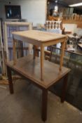 Pair of wooden tables-H77x105x70