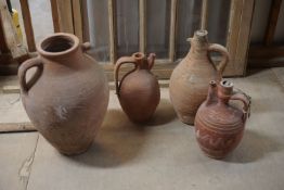 Lot (4) of terracotta jugs-H48