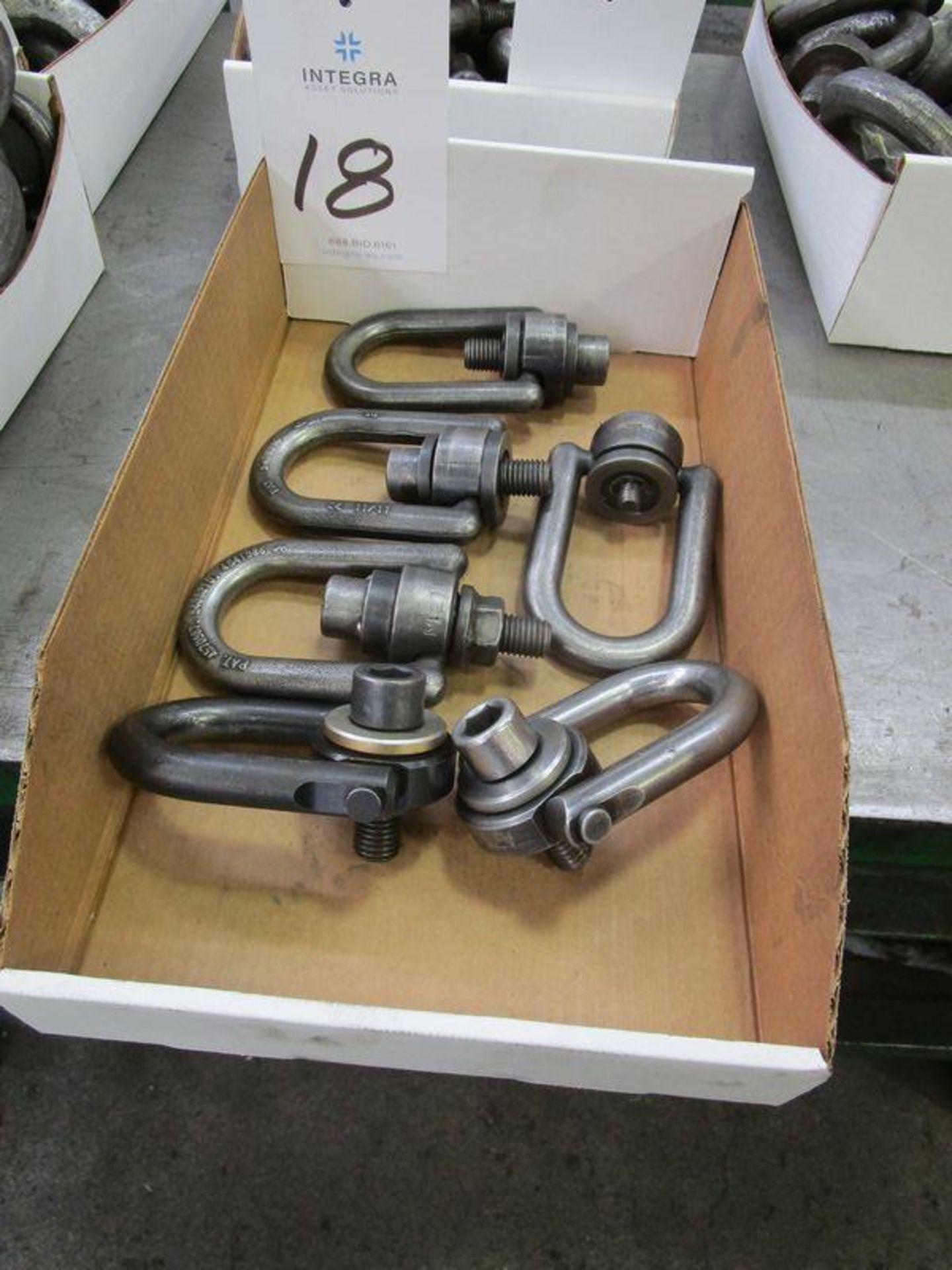 Lot of (6) Assorted Capacity Swivel Hoist Rings