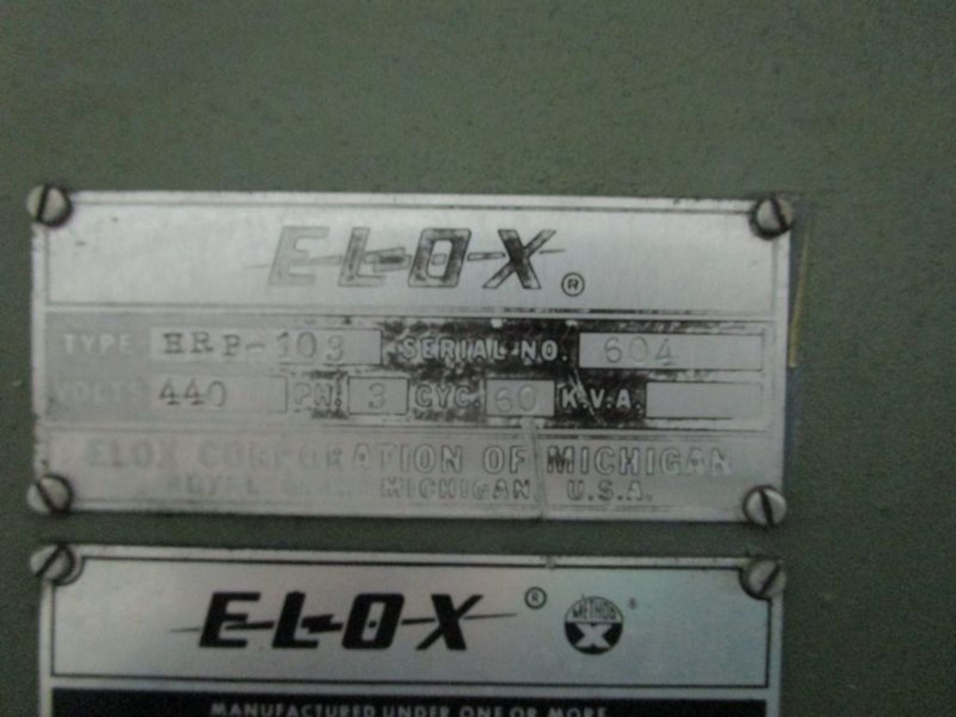 Elox HRP-103 Sinker EDM S/N 604 - Image 6 of 6