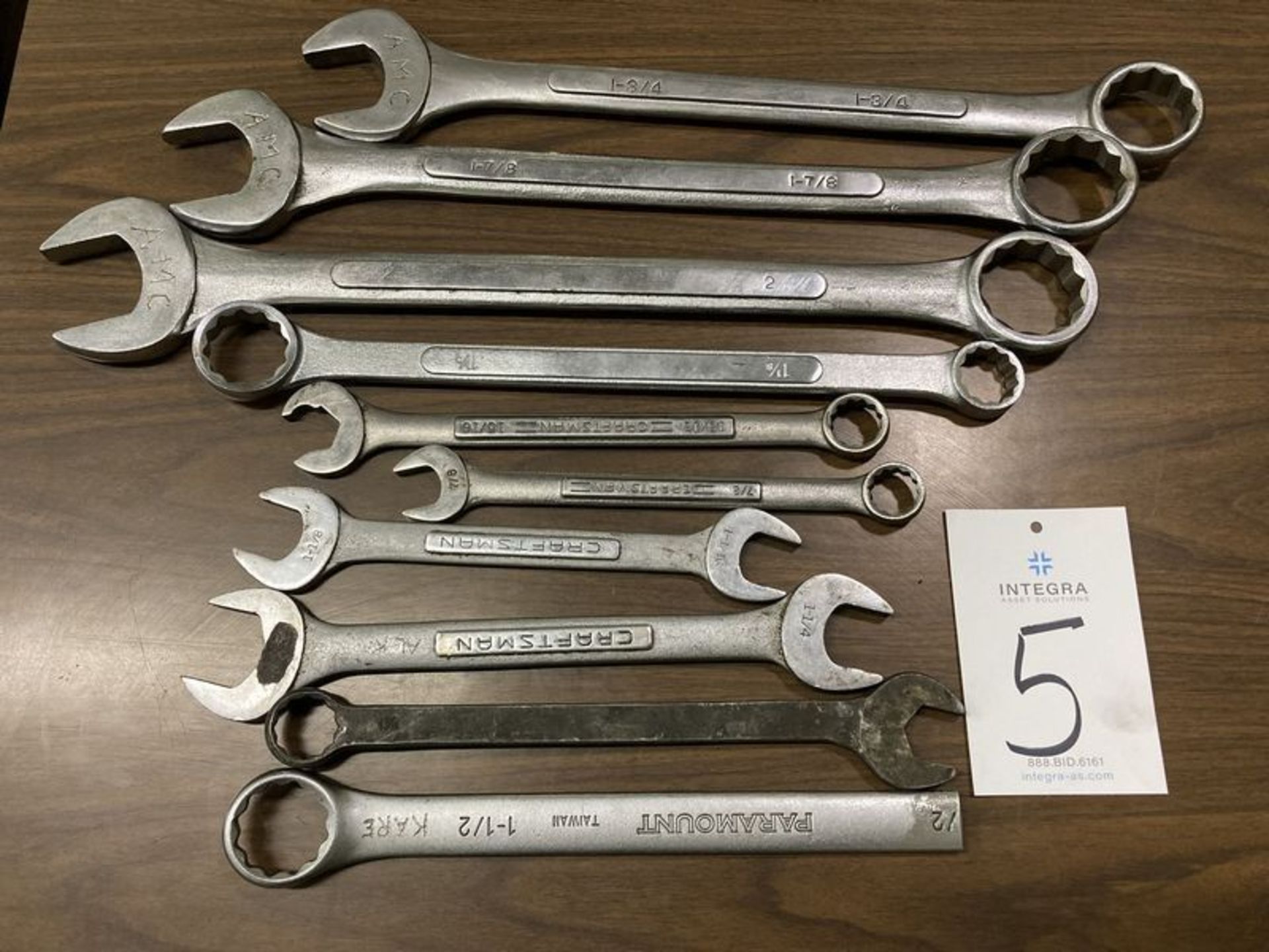Lot of (12) Assorted Standard Combination Wrenches