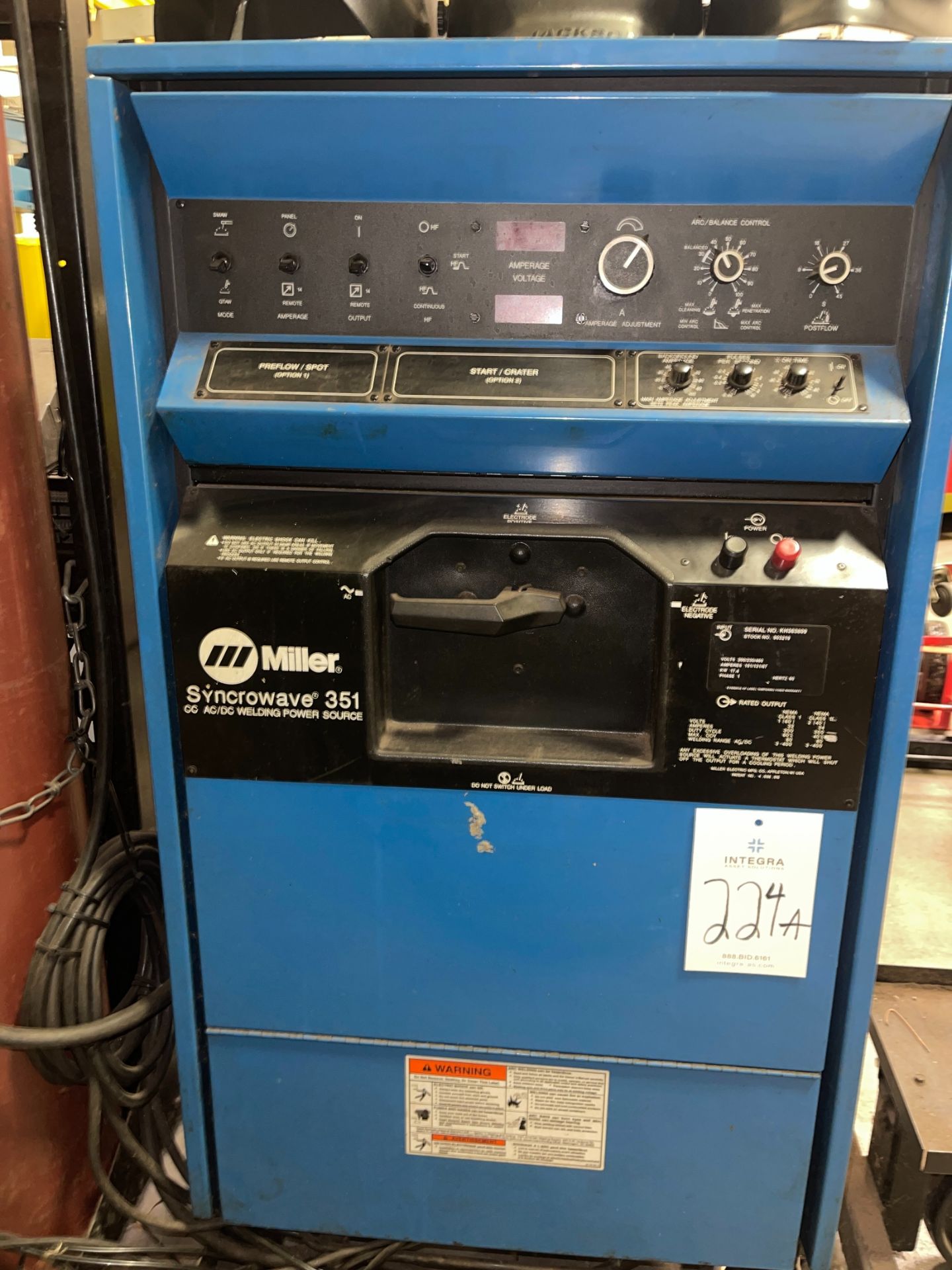 Miller Syncrowave 351 350-Amp CC AC/DC Welder - Image 2 of 2