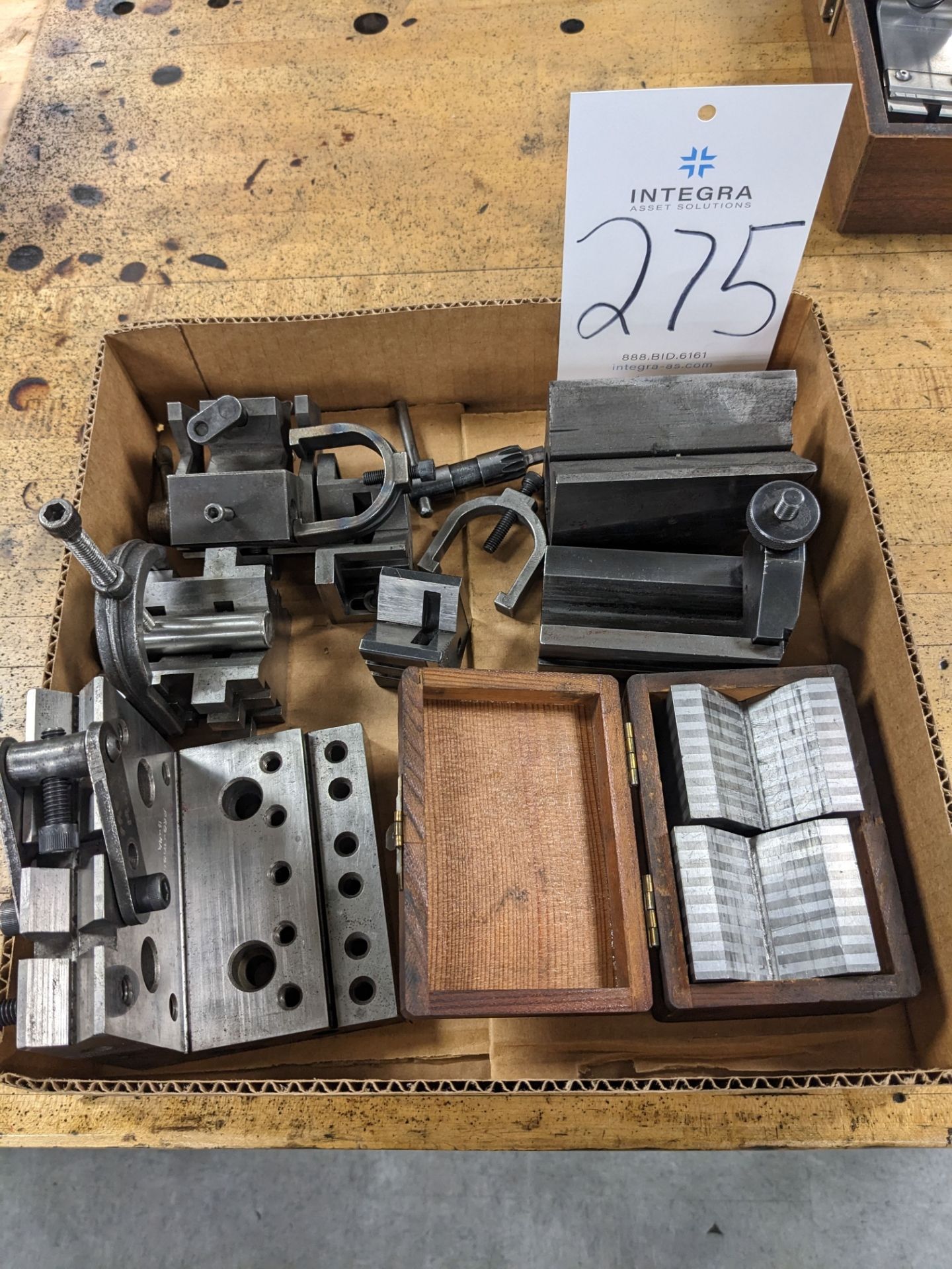 Lot of Assorted (3) Assorted V-Blocks and Clamps