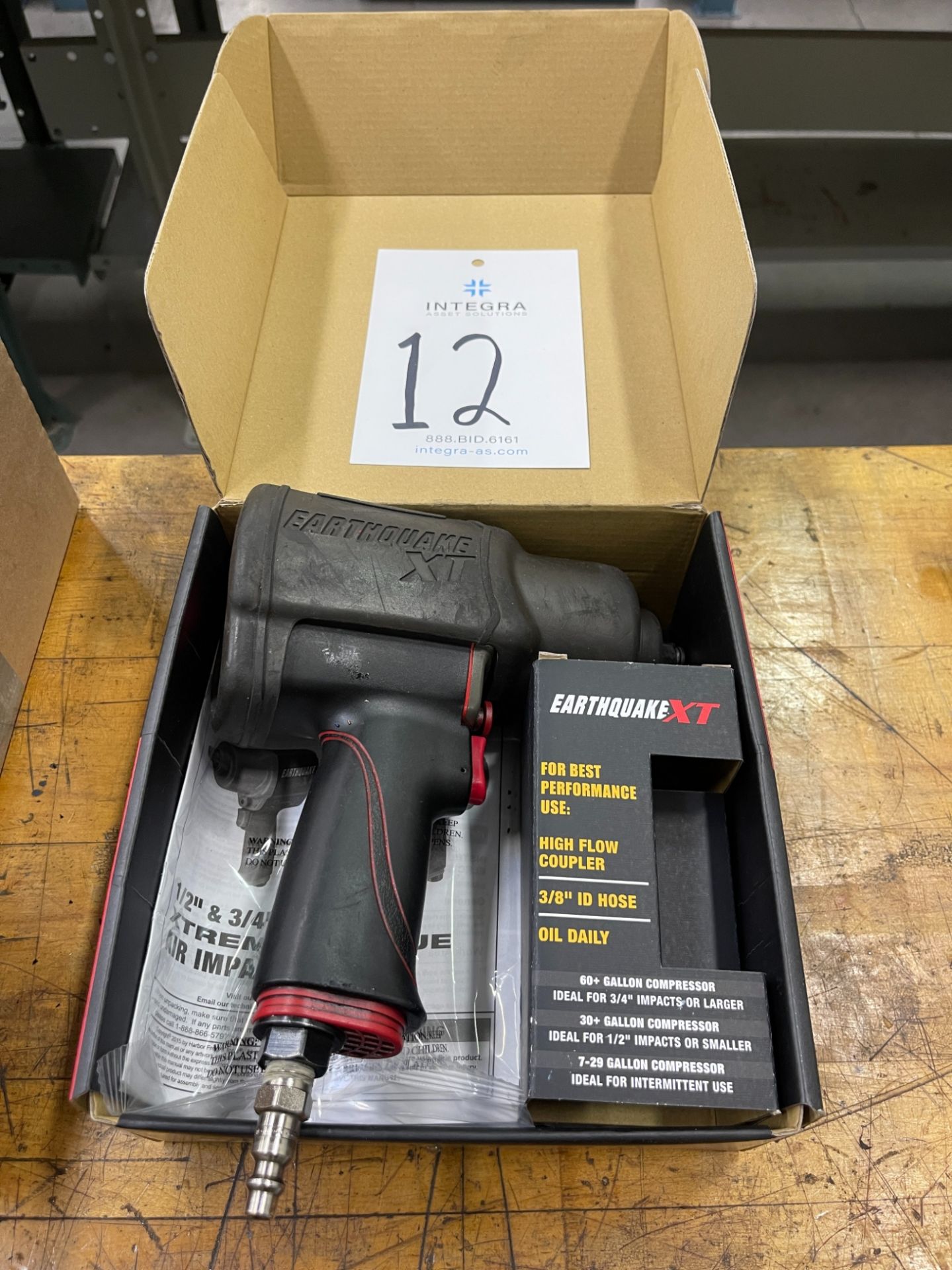 New Earthquake Pneumatic Impact Wrench