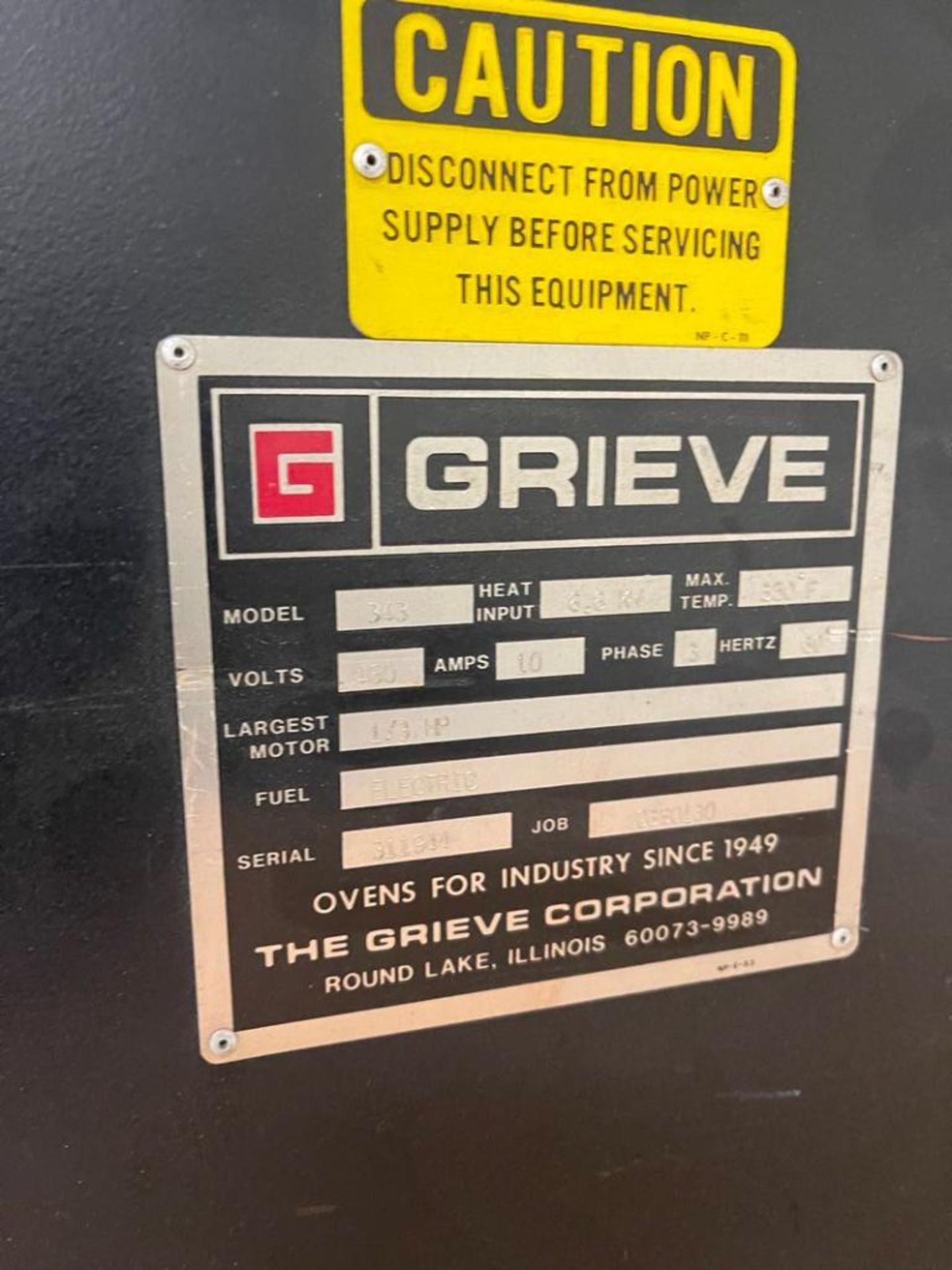 Grieve 343 350°F Electric Oven - Image 4 of 4