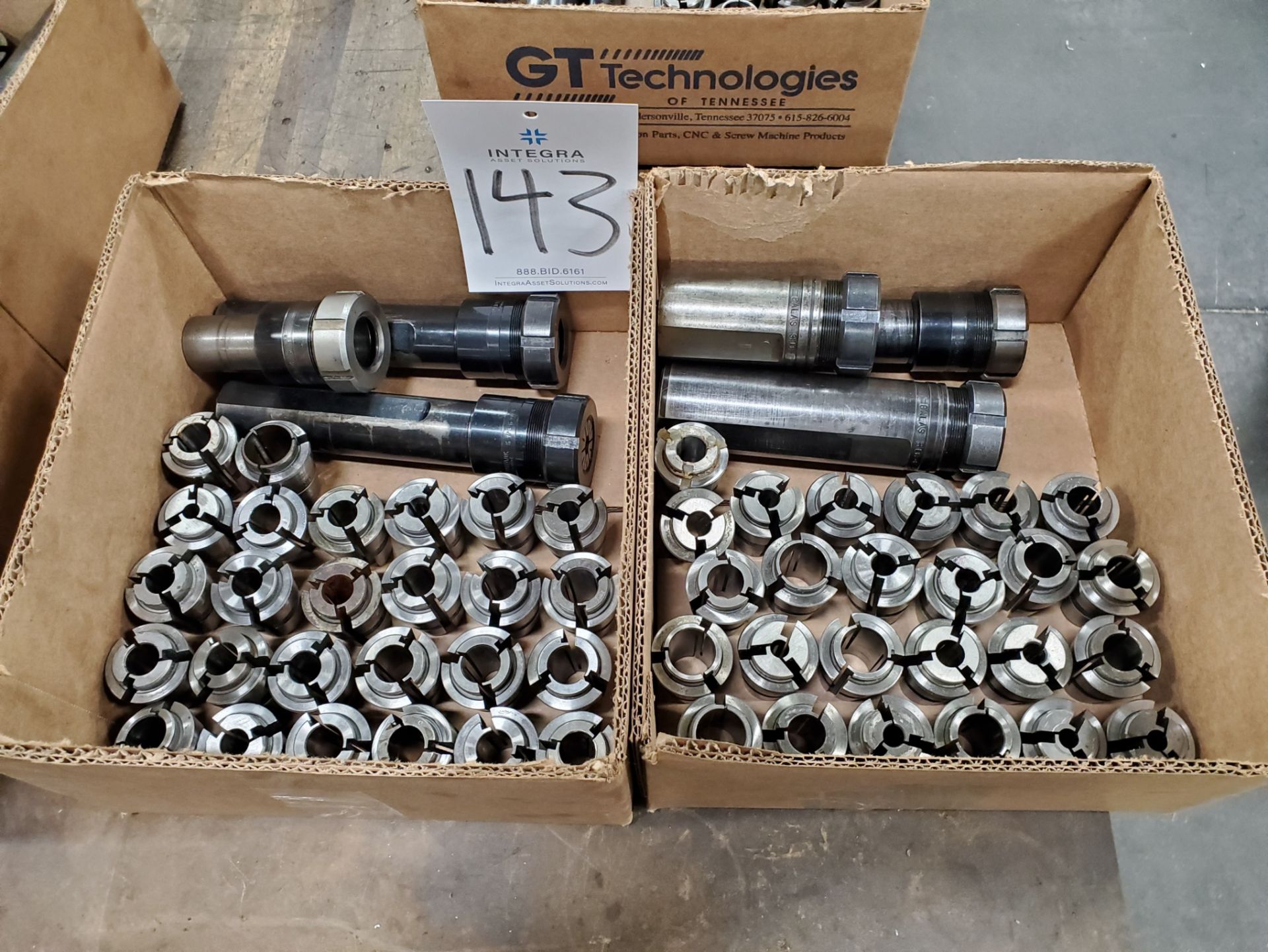 (2) Boxes Assorted C8 Collet Chucks and Collets