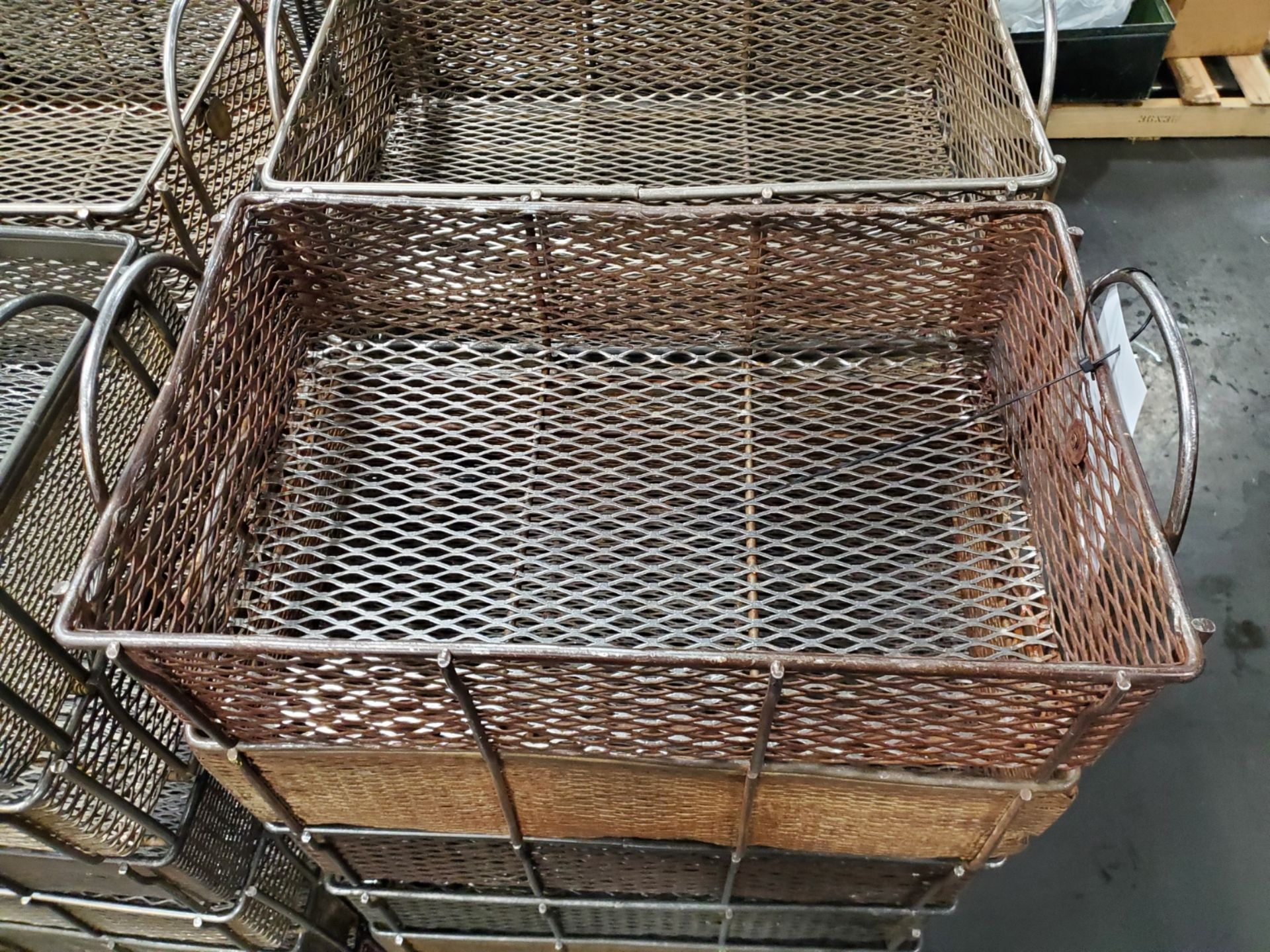 Lot of (133) 12" x 20" x 5 1/2" Steel Mesh Stackable Baskets - Image 2 of 2