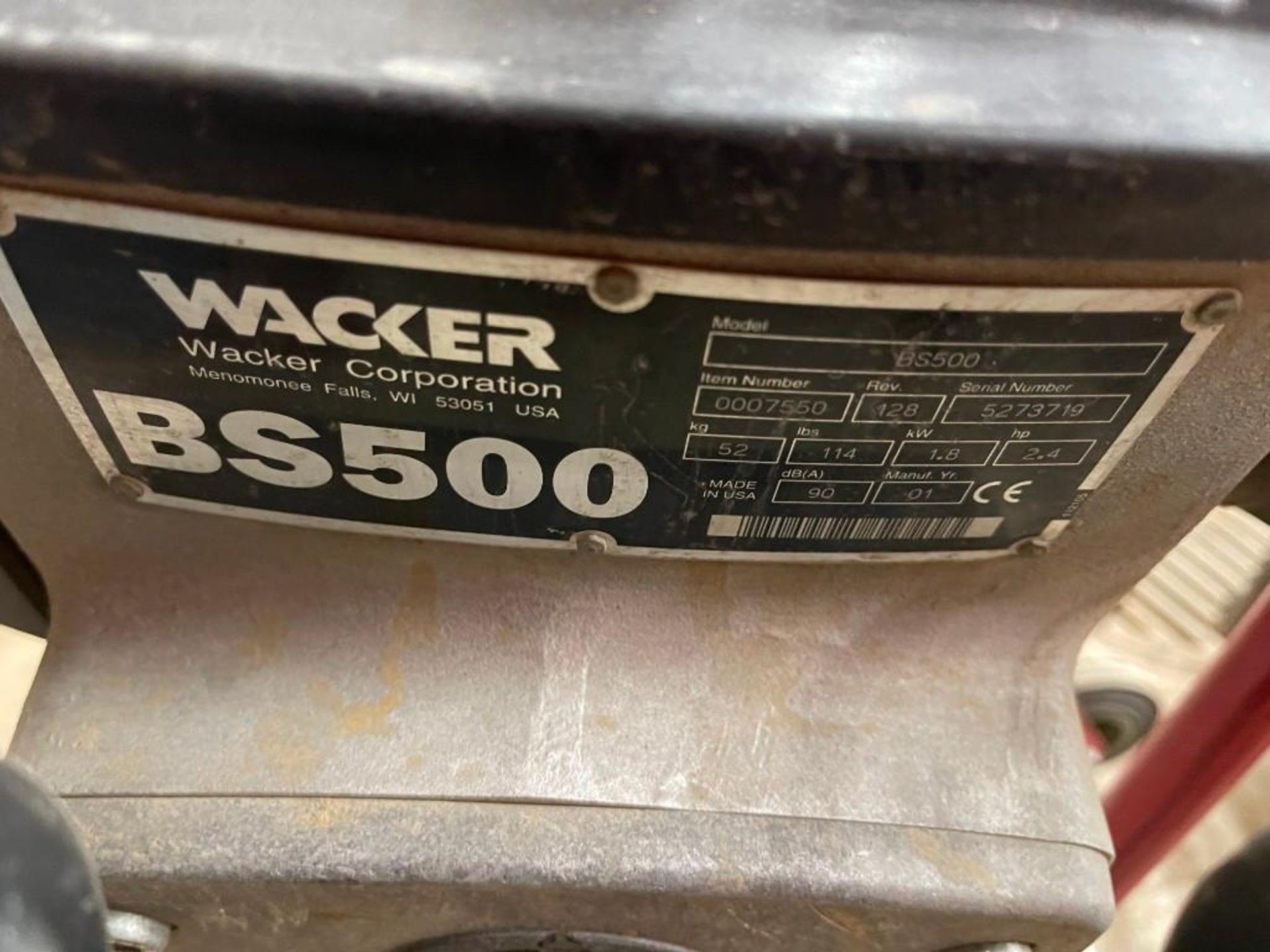 Wacker BS500 Rammer Compactor, S/N 5273719 - Image 2 of 3