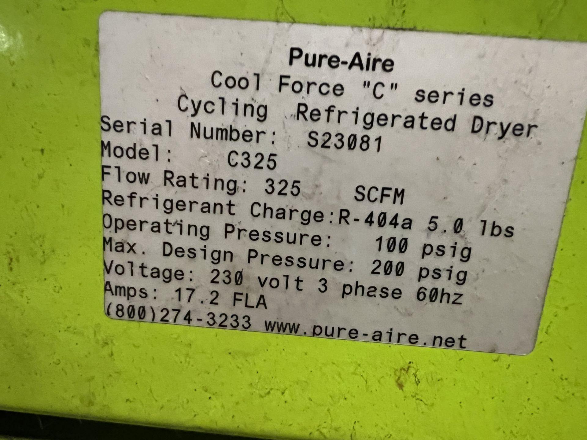 Pure-Aire Cool Force C-325 Refrigerated Air Dryer - Image 3 of 3