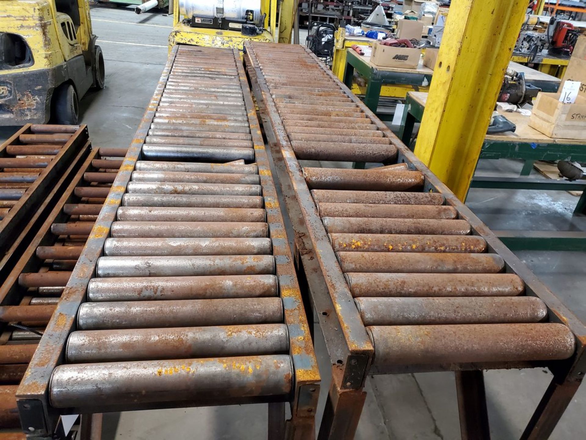 70' of 14" Assorted Roller Conveyor