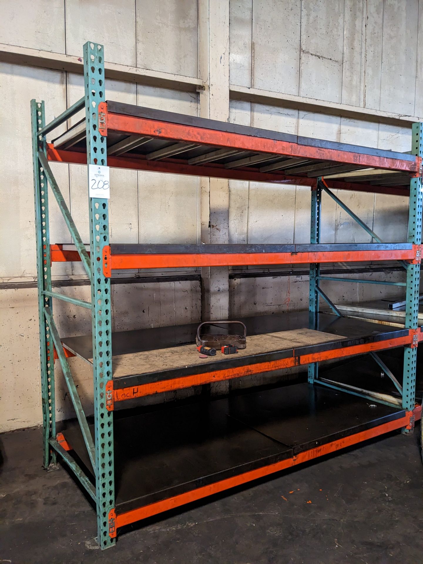 Lot of (5) Assorted Pallet Racking Sections