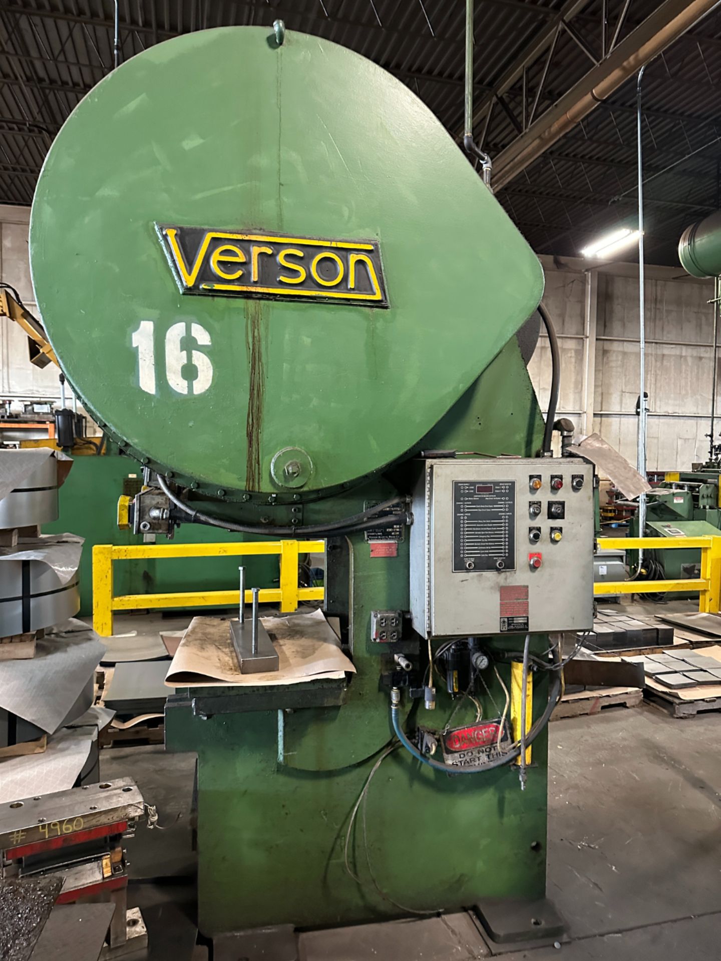 Verson Model 7 90-Ton OBG Gap Frame Punch Press, S/N 16670 - Image 2 of 8