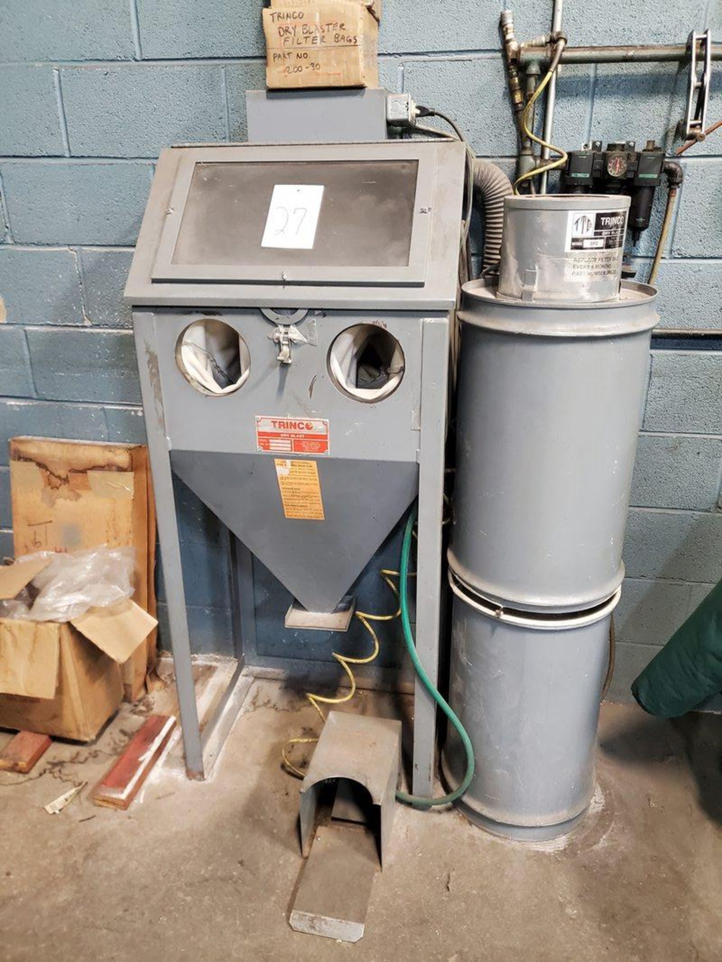 Trinco 24-BP blast Cabinet with Dust Collector, S/N 54149-0 - Image 2 of 2