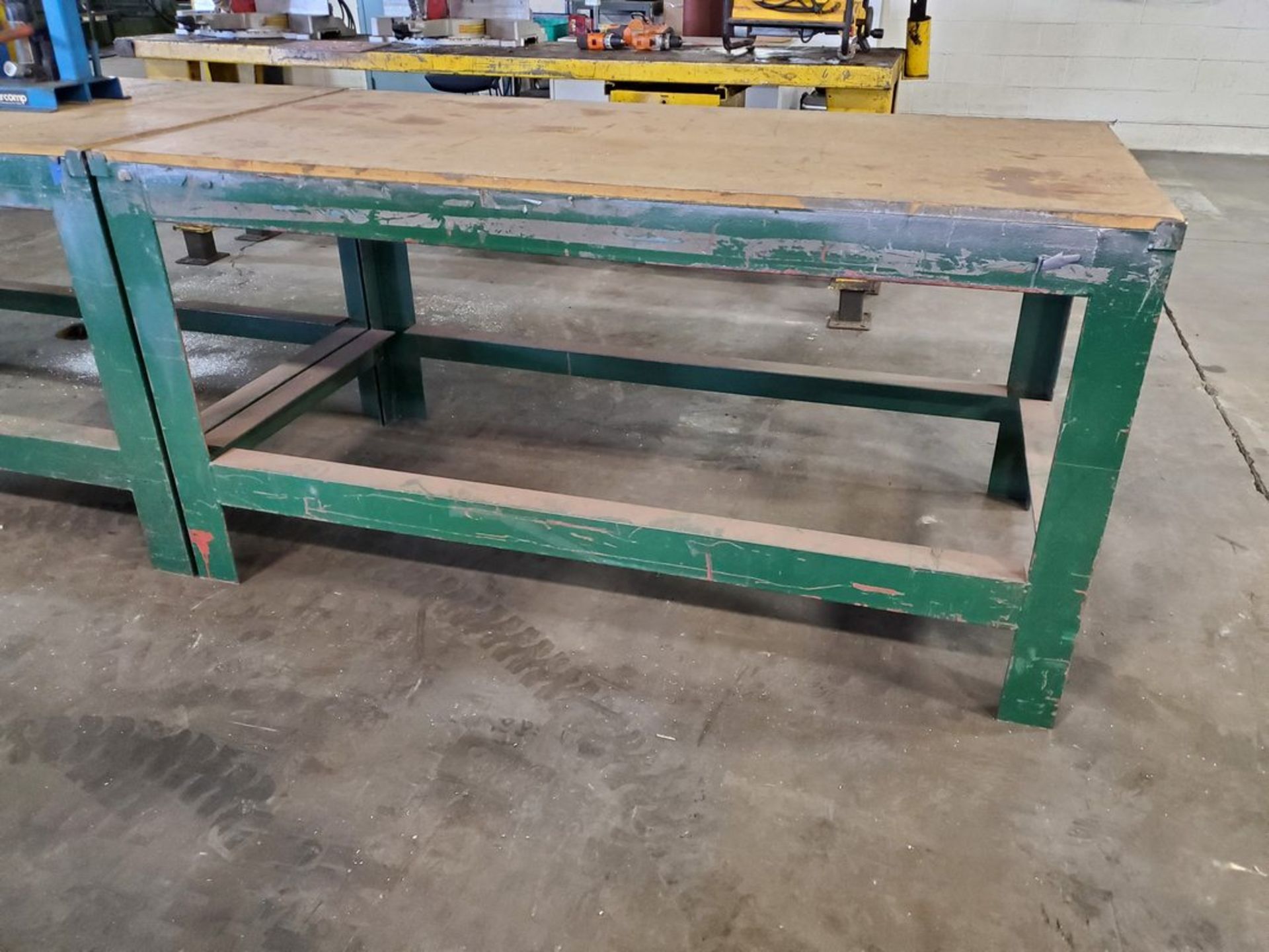 Lot of (2) 36" x 72" Steel Frame Tables - Image 2 of 3