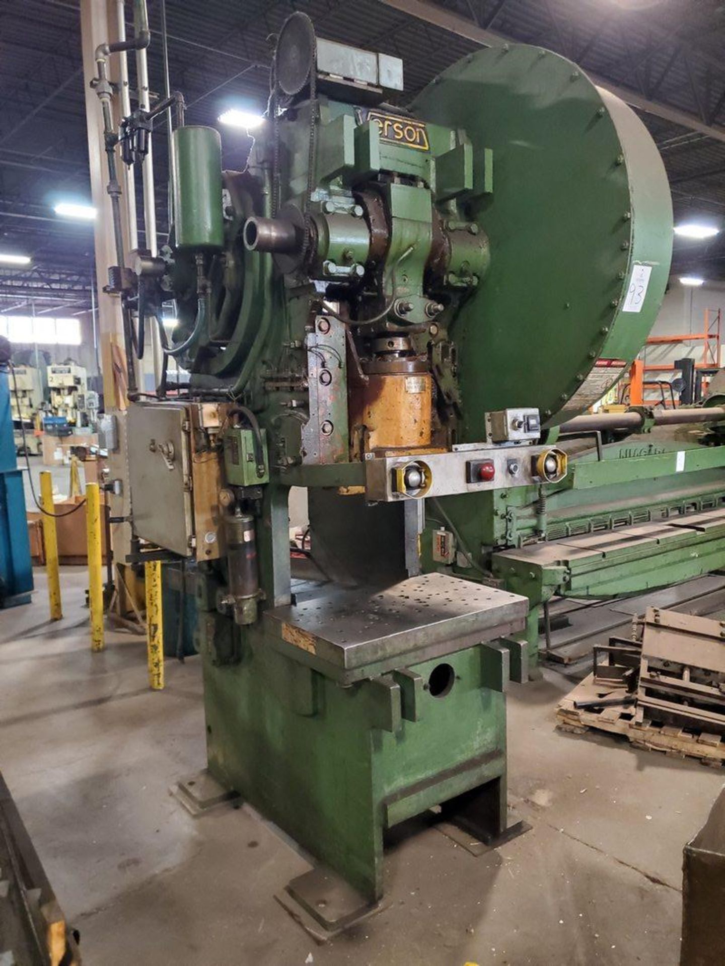 Verson Model 7 90-Ton OBG Gap Frame Punch Press, S/N 16670 - Image 3 of 8