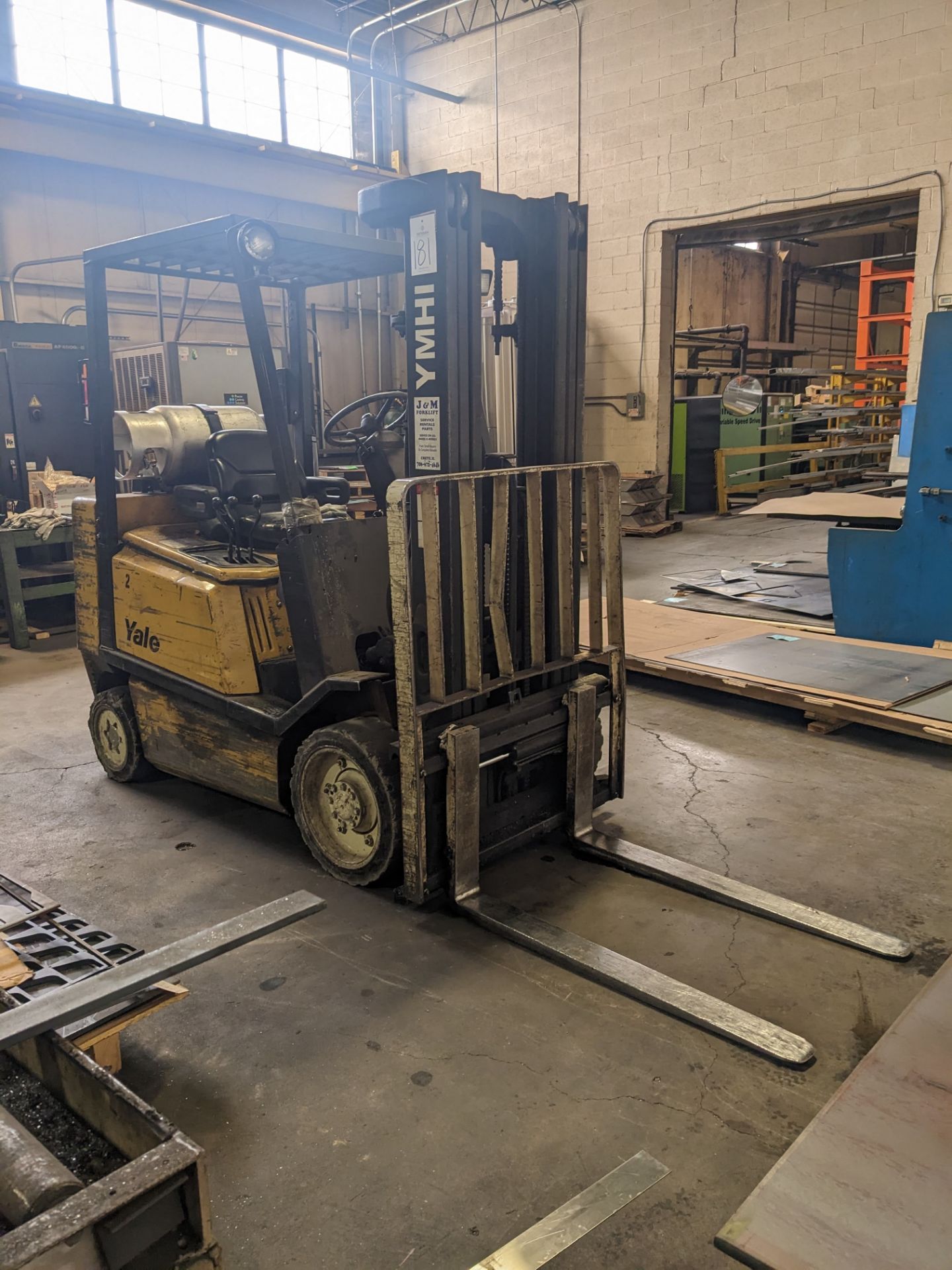 Yale GLC050RGNUAE082, 4,500 Lb. LPG Forklift Truck, S/N E187V13371X - Image 2 of 7