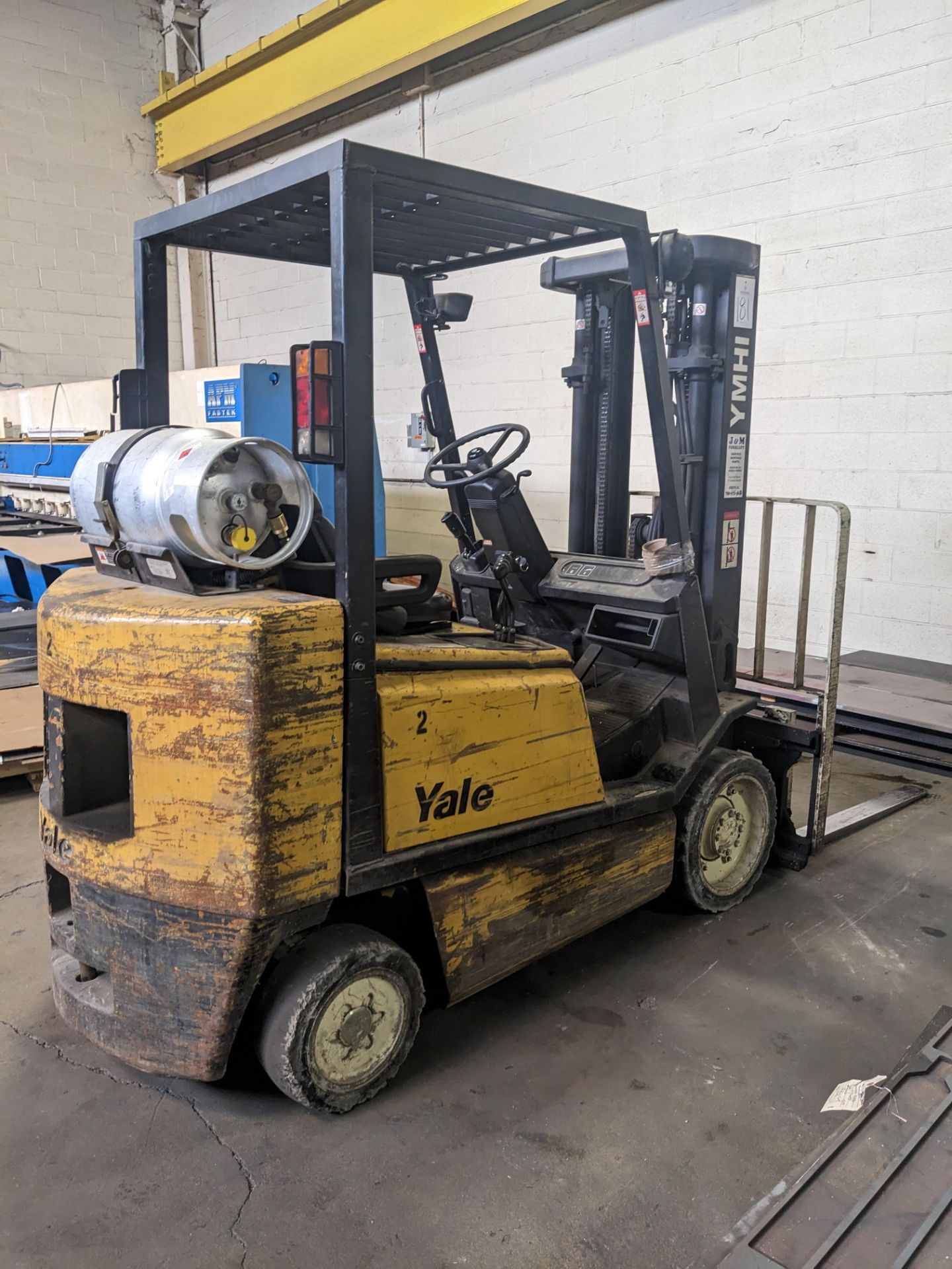 Yale GLC050RGNUAE082, 4,500 Lb. LPG Forklift Truck, S/N E187V13371X - Image 7 of 7