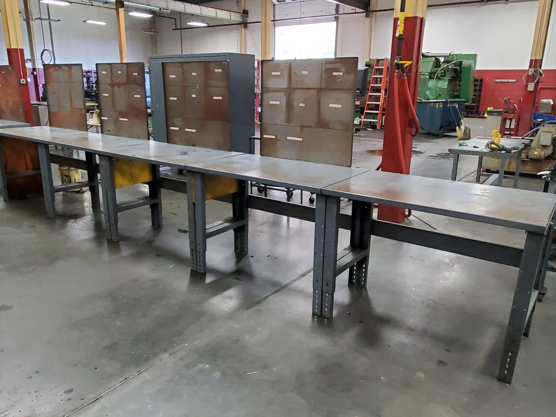 (5) Steel Work Benches 48" x 30"