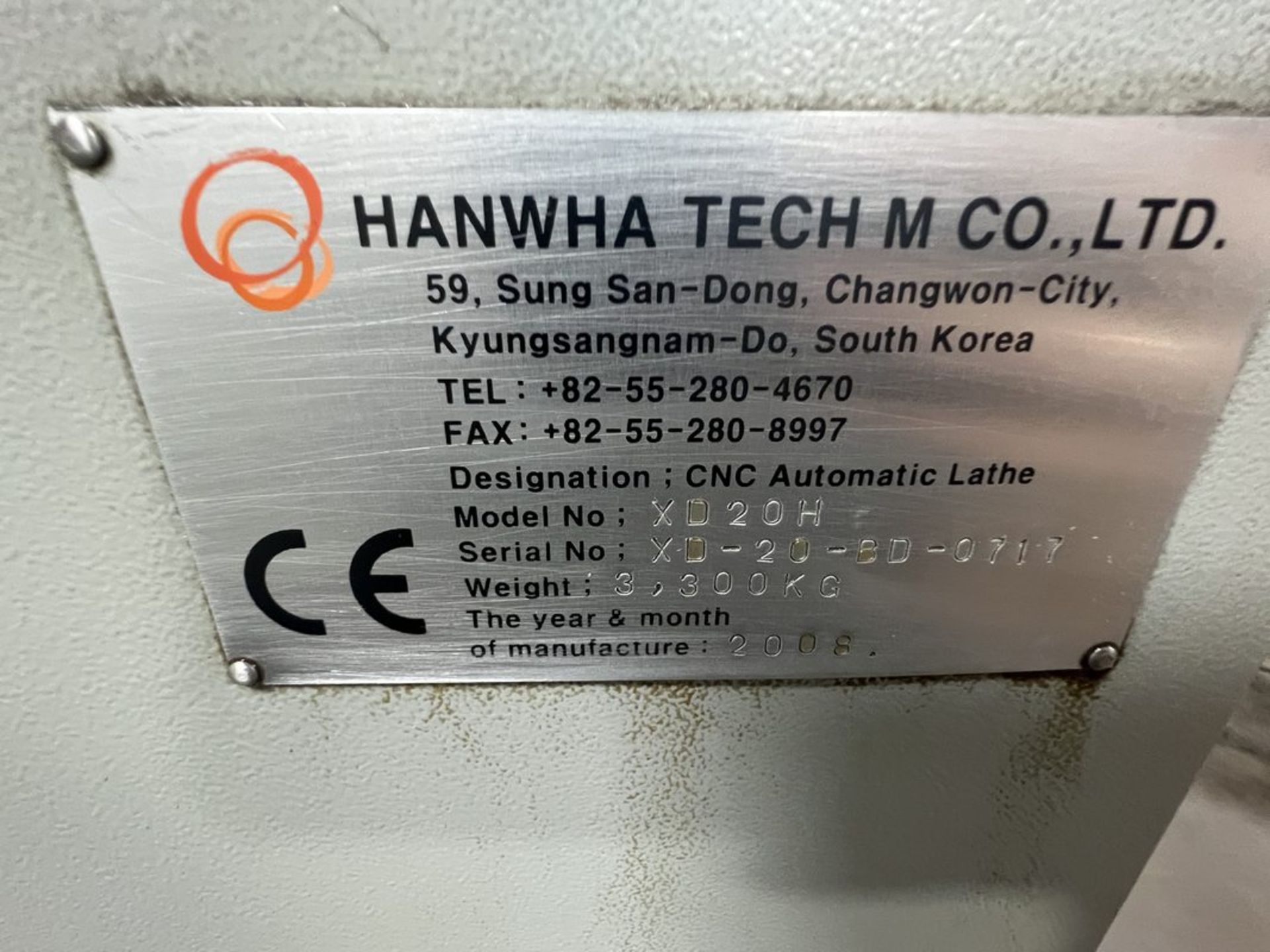 Hanwha XD20H 20 mm (3/4") 5-Axis CNC Swiss Lathe, S/N XD-20-BD-0717, 2008 - Image 7 of 18