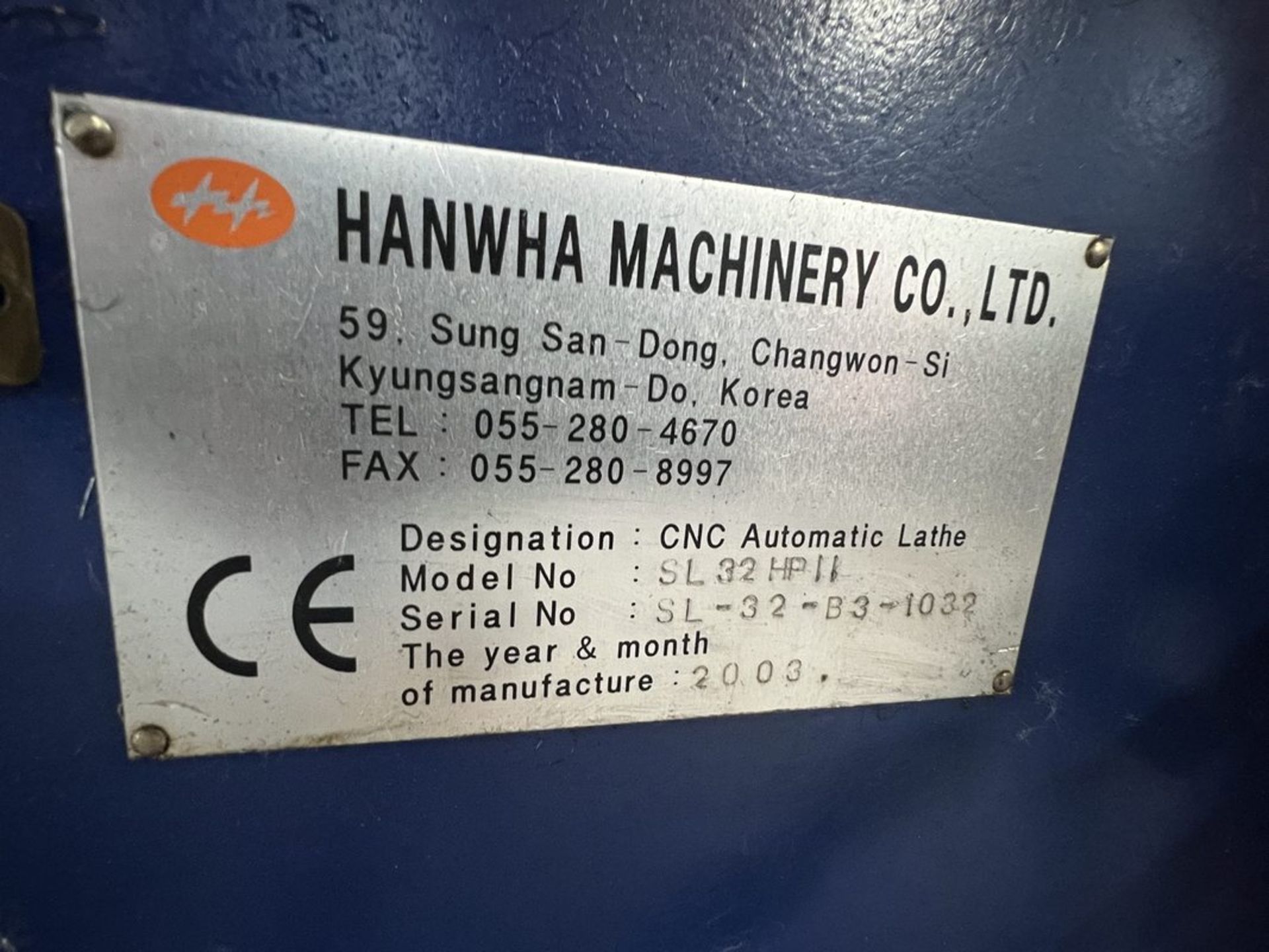 Hanwha SL32HPII 32 mm (1-1/4") 7-Axis CNC Swiss Lathe, S/N SL-32-B3-1022, 2003 - Image 10 of 17
